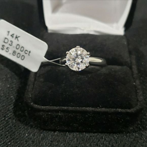 🎉TAKE 50% OFF🎉 3CT 14k White Gold Moissanite Diamond